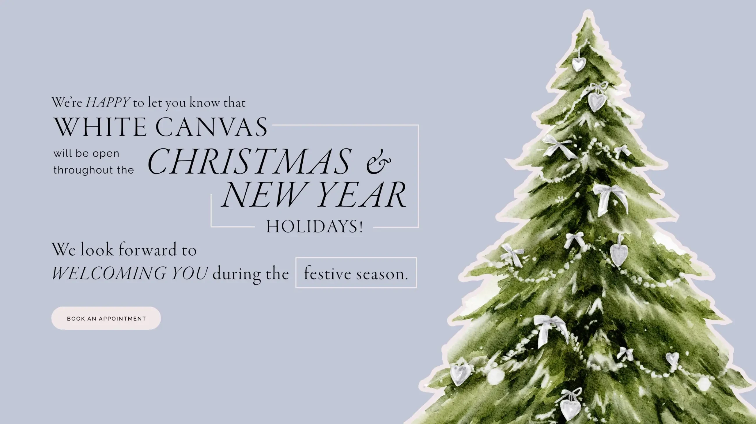 White Canvas Christmas & New Year