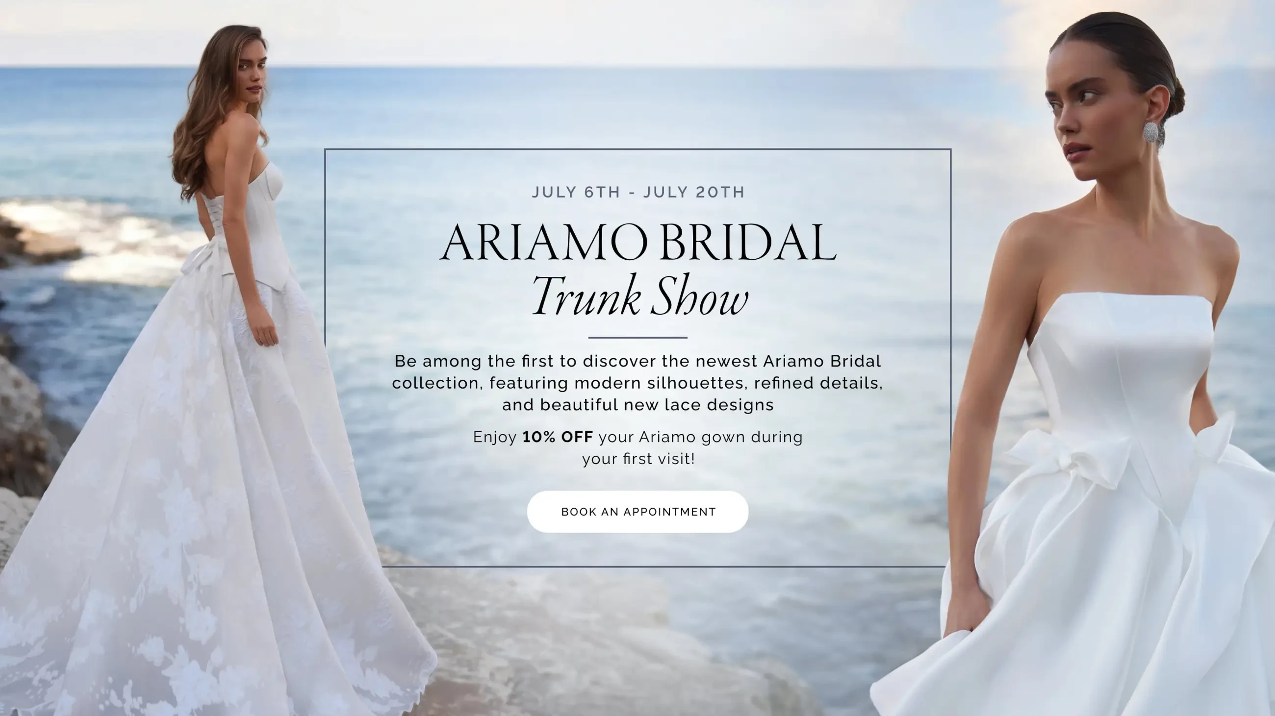 Ariamo Bridal Banner for Desktop
